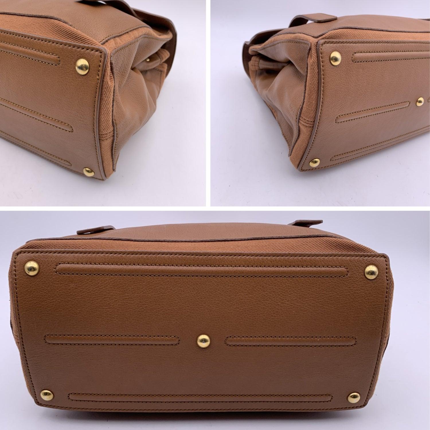 Women's Yves Saint Laurent Tan Leather Muse 2 Two Satchel Handbag Bag