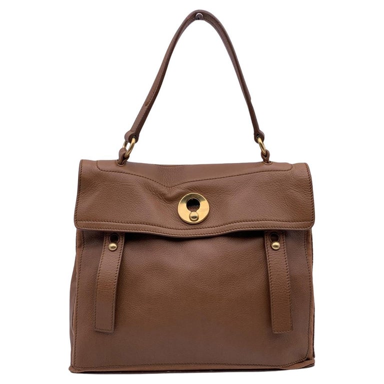 Yves Saint Laurent Tan Leather Muse 2 Two Satchel Handbag Bag For Sale at 1stDibs