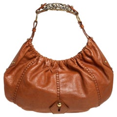 Yves Saint Laurent Tan Leder Vincennes Mombasa Hobo