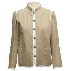 Yves Saint Laurent Tan Linen Jacket