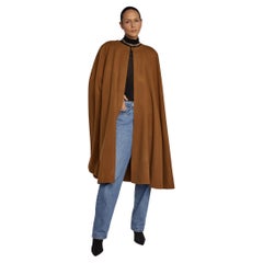 Yves Saint Laurent Tobacco Wool Cape 90s