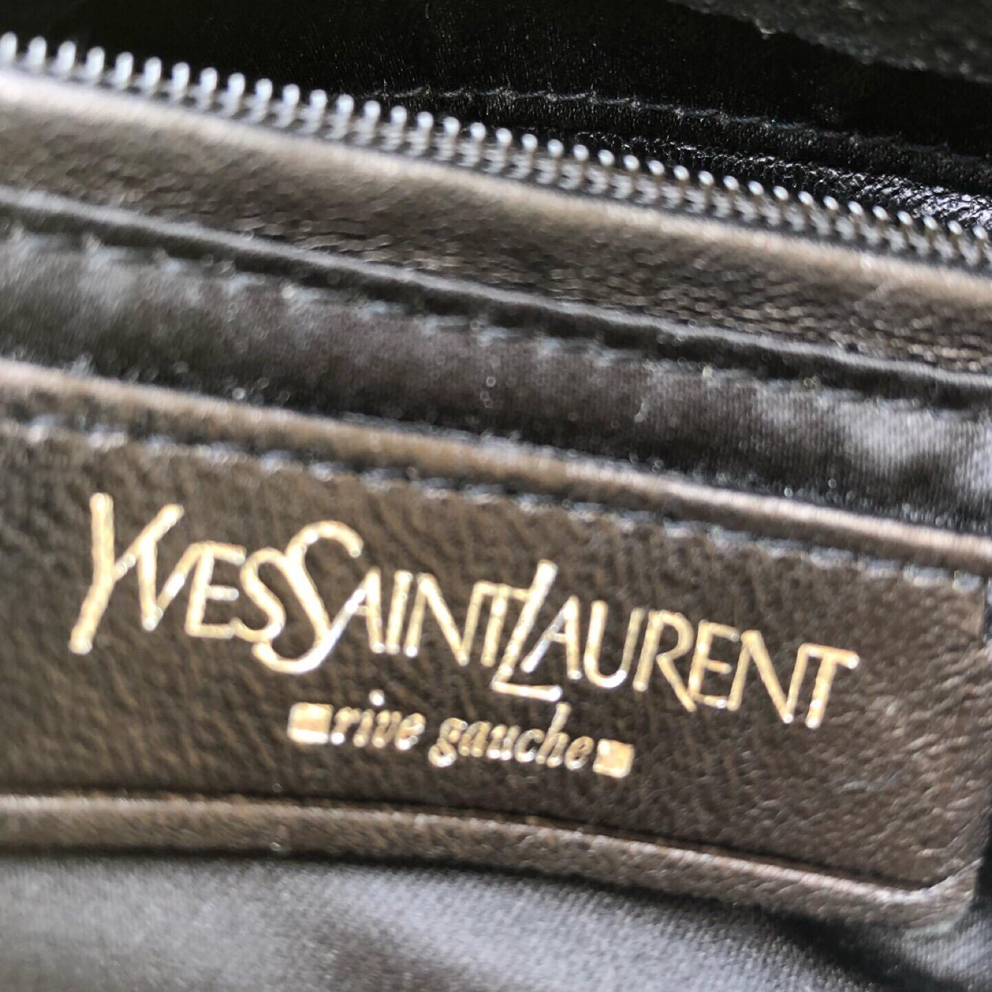 Yves Saint Laurent Tom Ford Black Suede Patent Leather Jade Tassel Bag, 2004 3