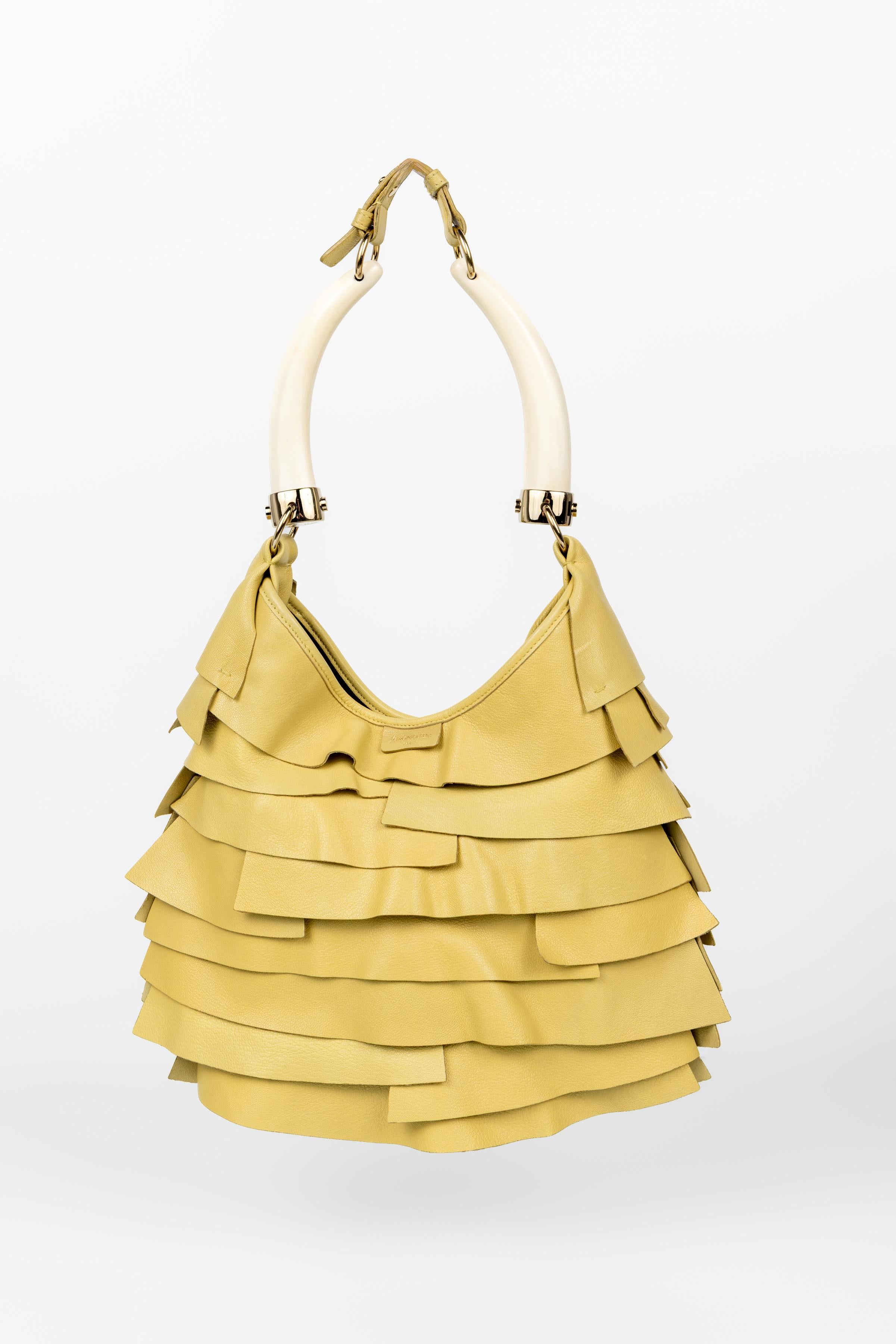 Jaune Sac Mombasa en cuir jaune Yves Saint Laurent Tom Ford for Yves Saint Laurent, 2004 en vente