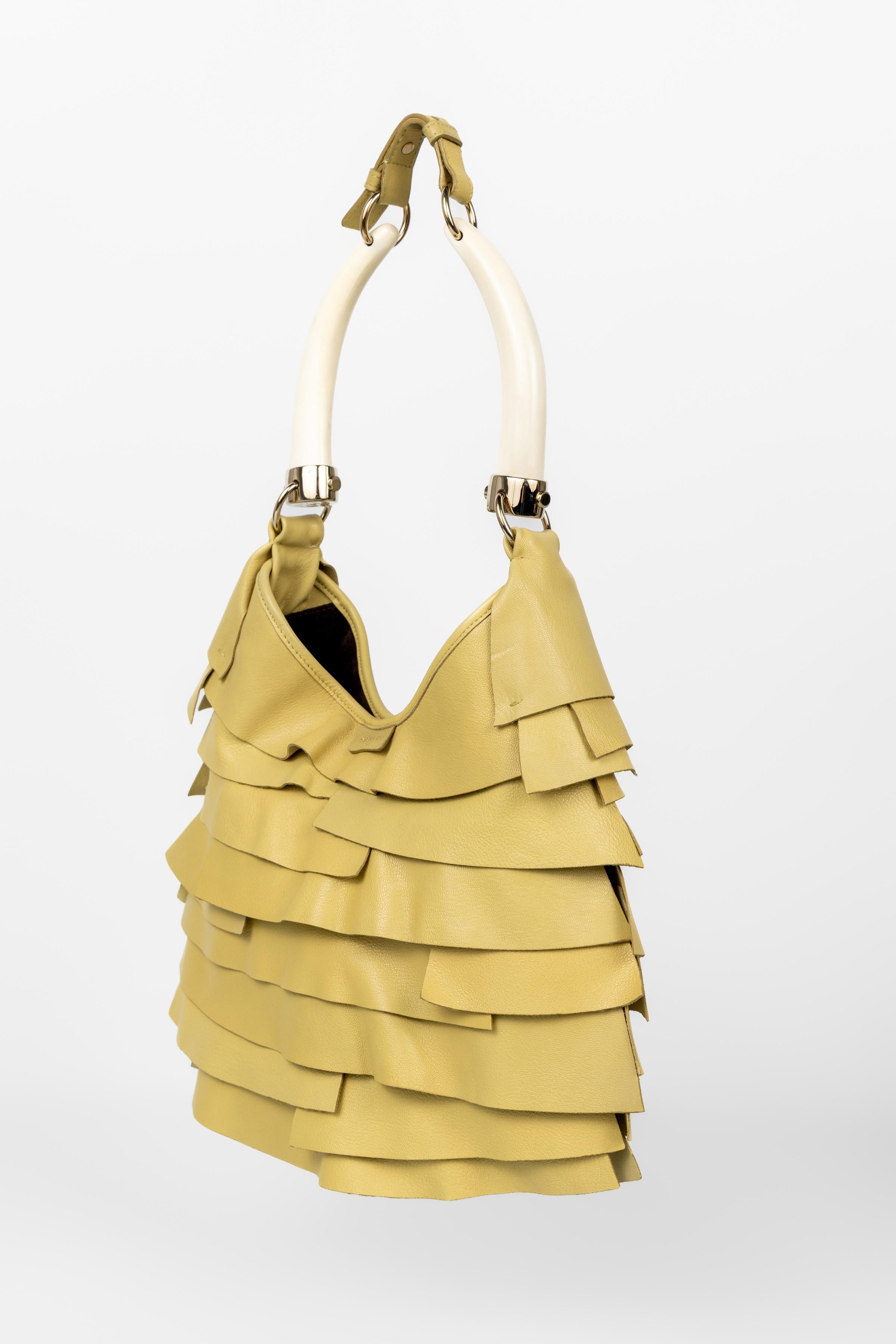 Sac Mombasa en cuir jaune Yves Saint Laurent Tom Ford for Yves Saint Laurent, 2004 Excellent état - En vente à Boca Raton, FL