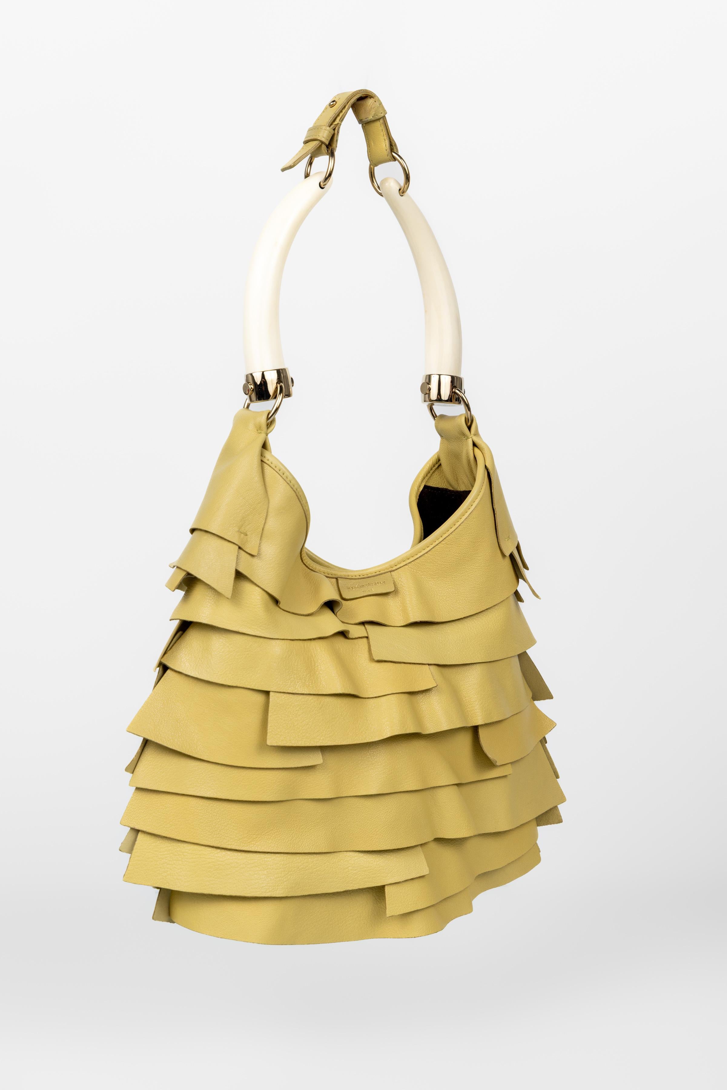 Sac Mombasa en cuir jaune Yves Saint Laurent Tom Ford for Yves Saint Laurent, 2004 Pour femmes en vente