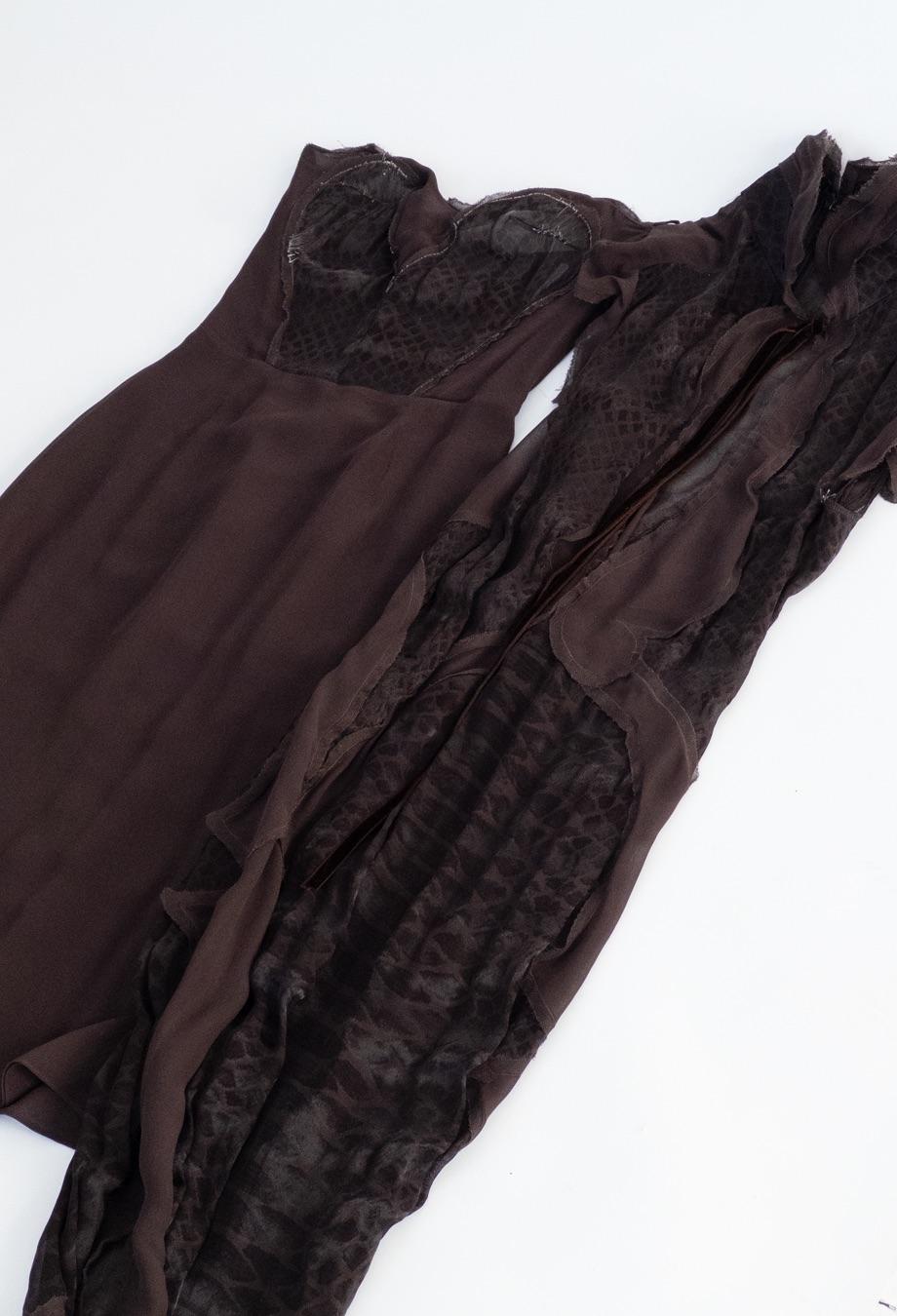 Yves Saint Laurent Tom Ford RUNWAY F/W 2004 AD Campaign Chinoiserie Dress 6