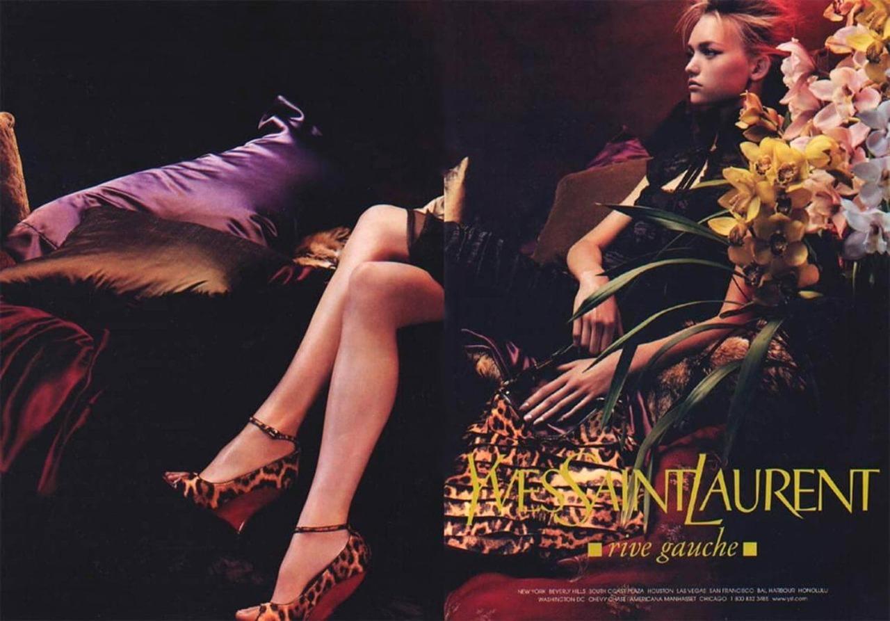 Black Yves Saint Laurent Tom Ford RUNWAY F/W 2004 AD Campaign Chinoiserie Dress