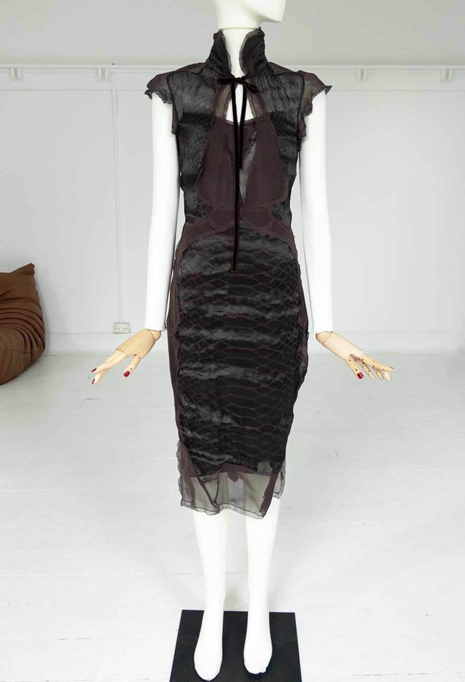 Yves Saint Laurent Tom Ford RUNWAY F/W 2004 AD Campaign Chinoiserie Dress 2