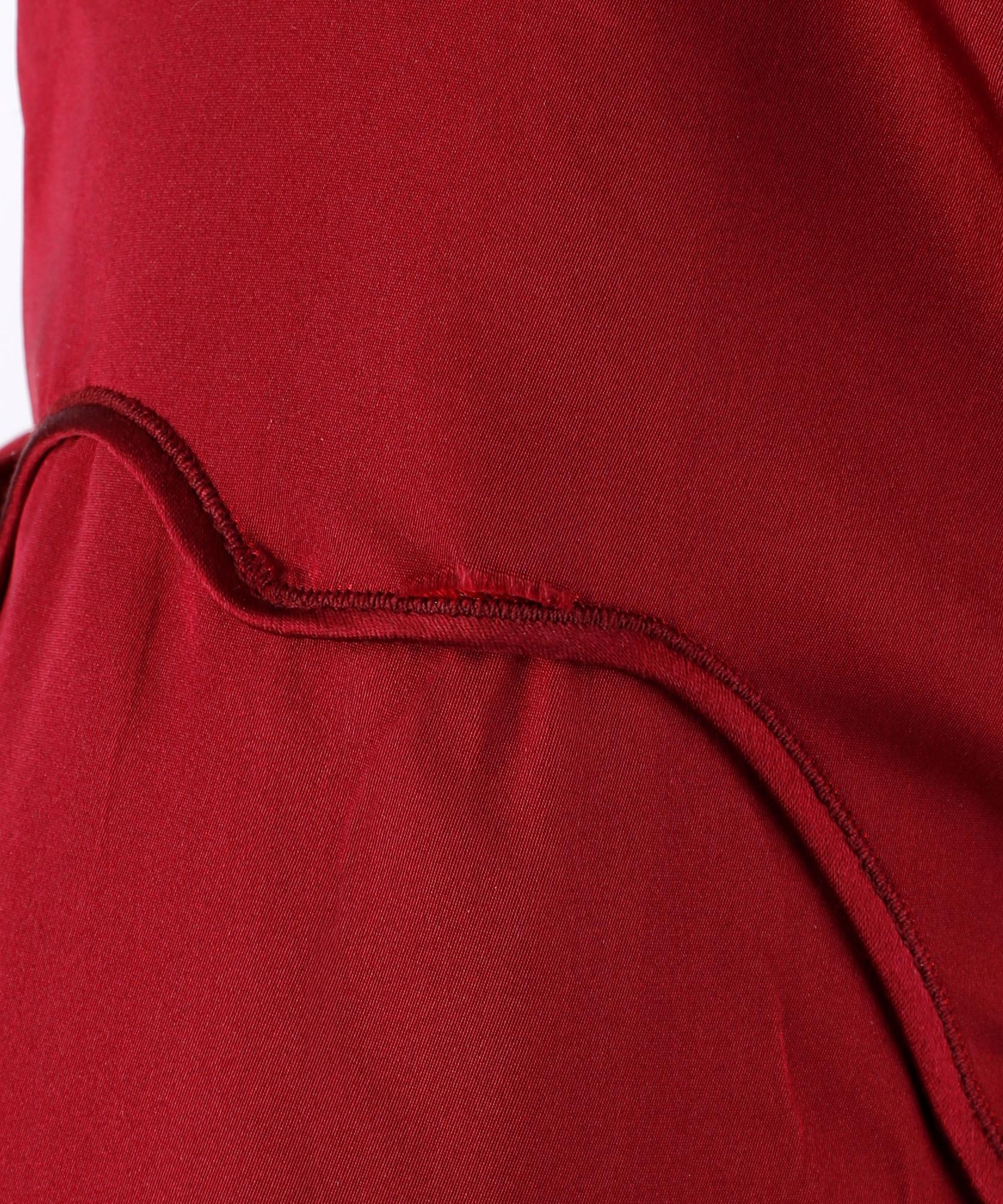 Yves Saint Laurent Tom Ford - Ensemble veste et jupe de soirée en soie rouge marron, automne-hiver 2004 en vente 13