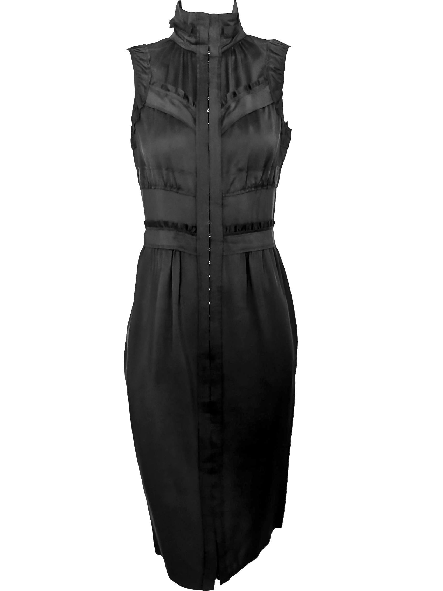 Black Yves Saint Laurent Tom Ford Silk Slip Dress For Sale