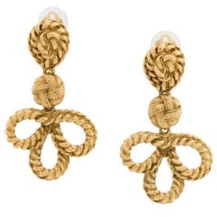 Vintage Yves Saint Laurent Torsade Earrings 80s