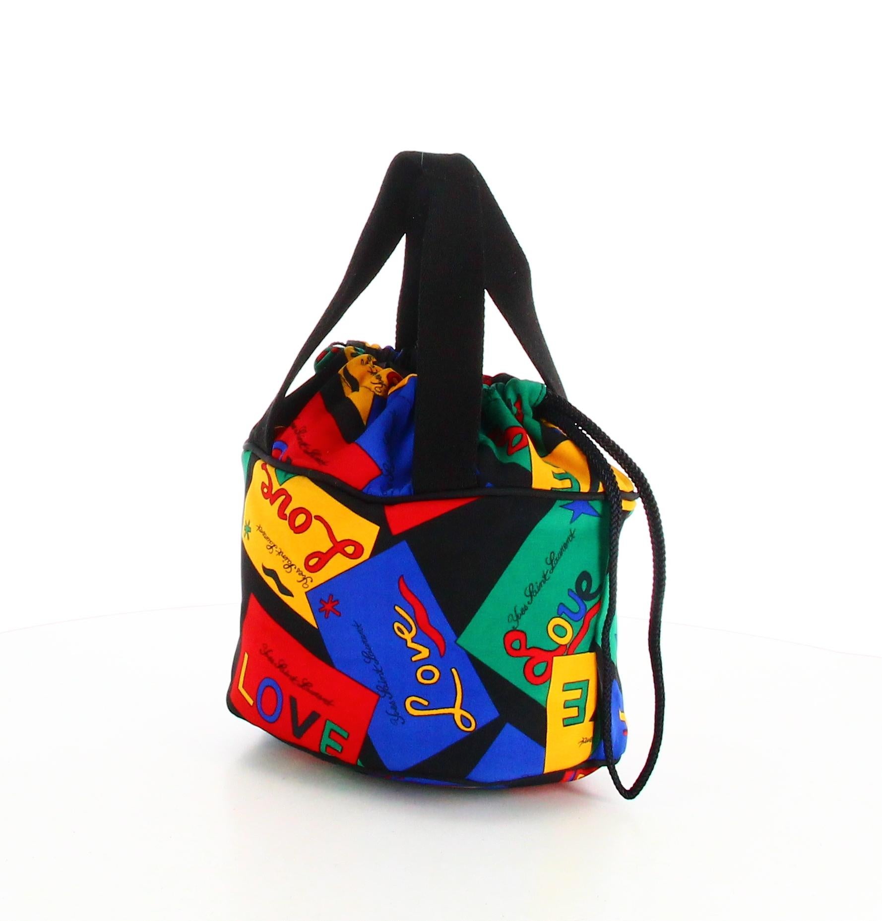 Yves Saint Laurent Tricolor Monogram Mini Handbag In Good Condition For Sale In PARIS, FR