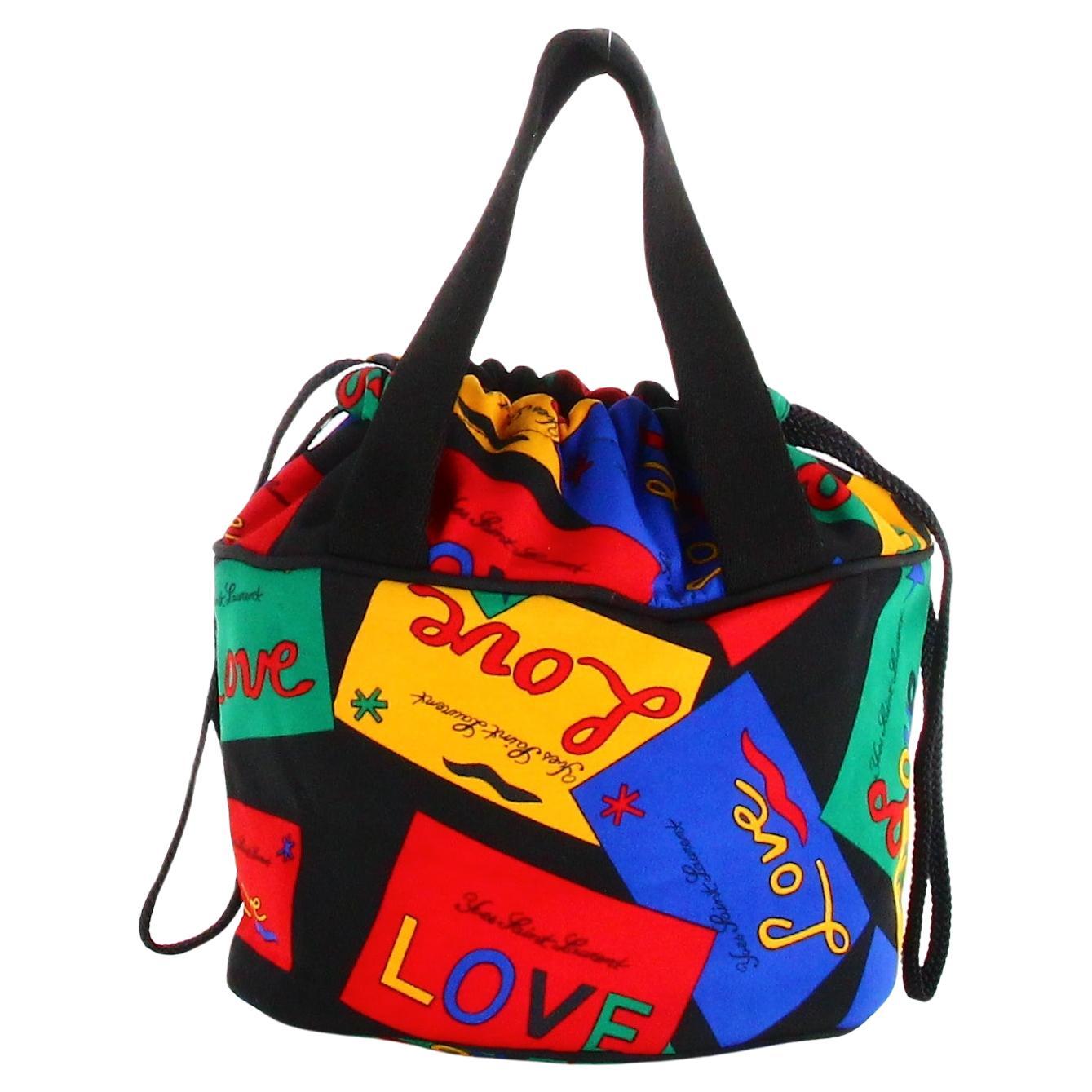 Yves Saint Laurent Tricolor Monogram Mini Handbag For Sale