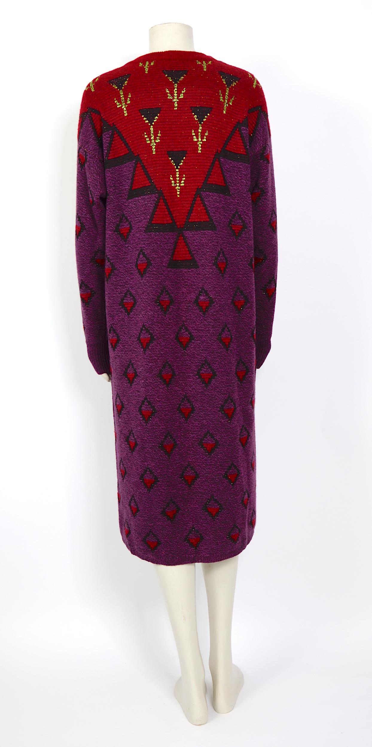 Yves Saint Laurent tricot vintage 1970s wool mohair sweater dress In New Condition For Sale In Antwerp, BE
