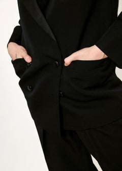 Yves Saint Laurent Tuxedo Blazer with Gold Sequin Tuxedo Stripe Pants