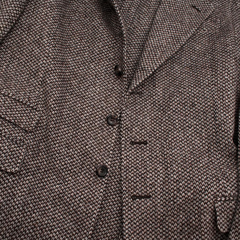 Gray Yves Saint Laurent Tweed Tailored Jacket - Size IT 50R For Sale