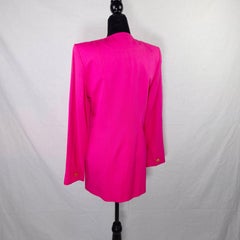 Yves Saint Laurent Variation rosa lange Jacke mit goldenen Knöpfen, Jahr 1999