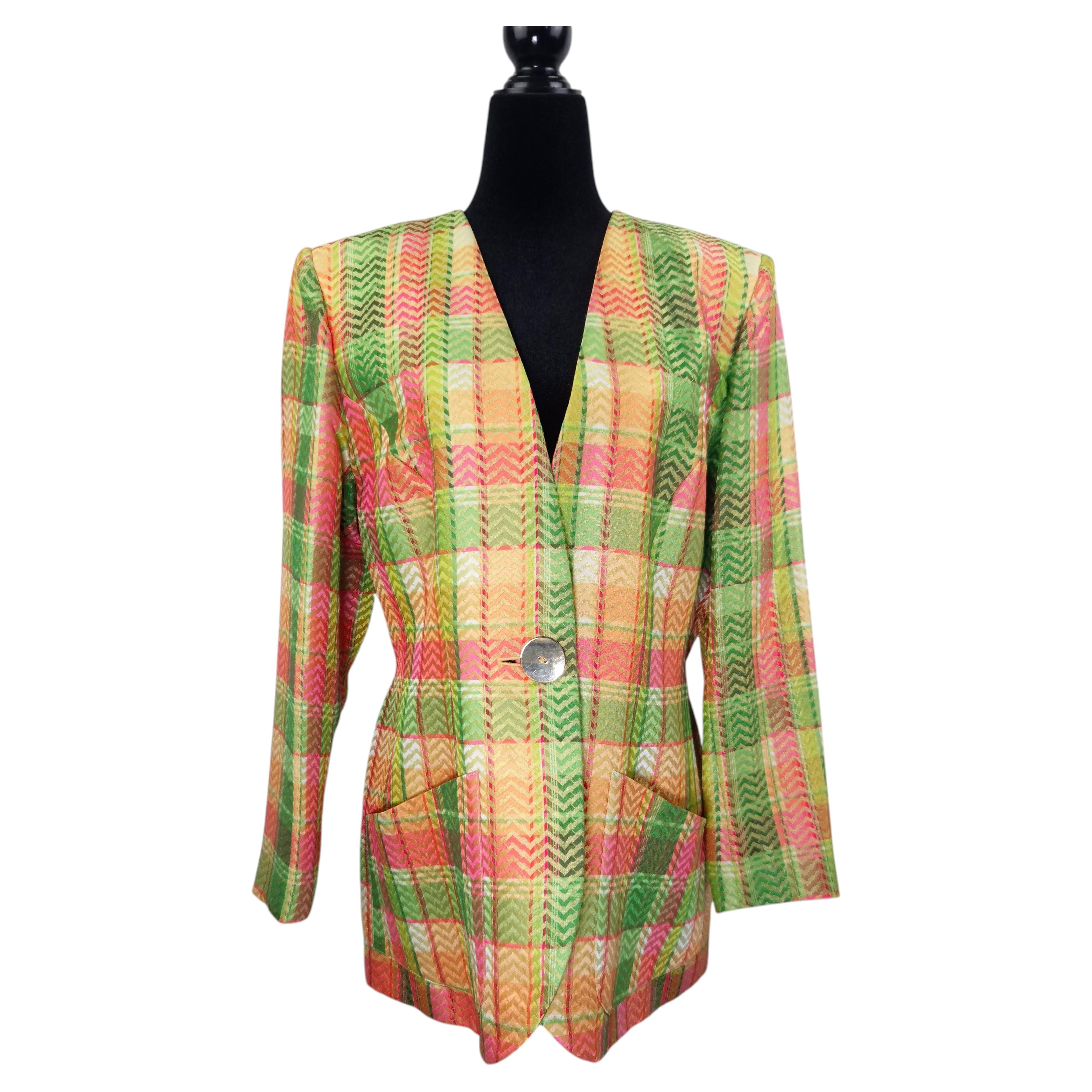 Yves Saint Laurent Variation jacket pastel shades late 1990s