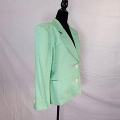 Yves Saint Laurent Variation green vichy jacket 1990s