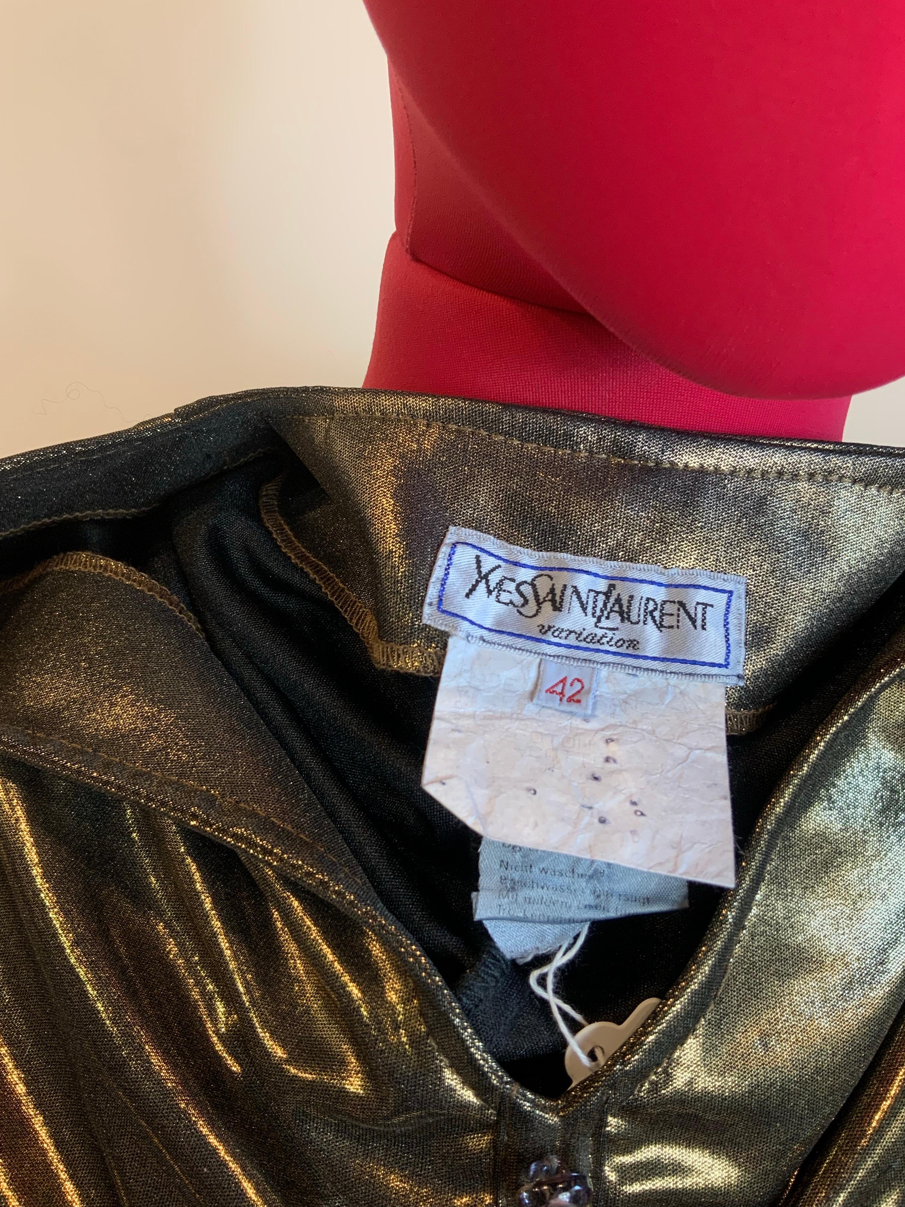 Yves Saint Laurent Variation Goldhemd im Angebot 5