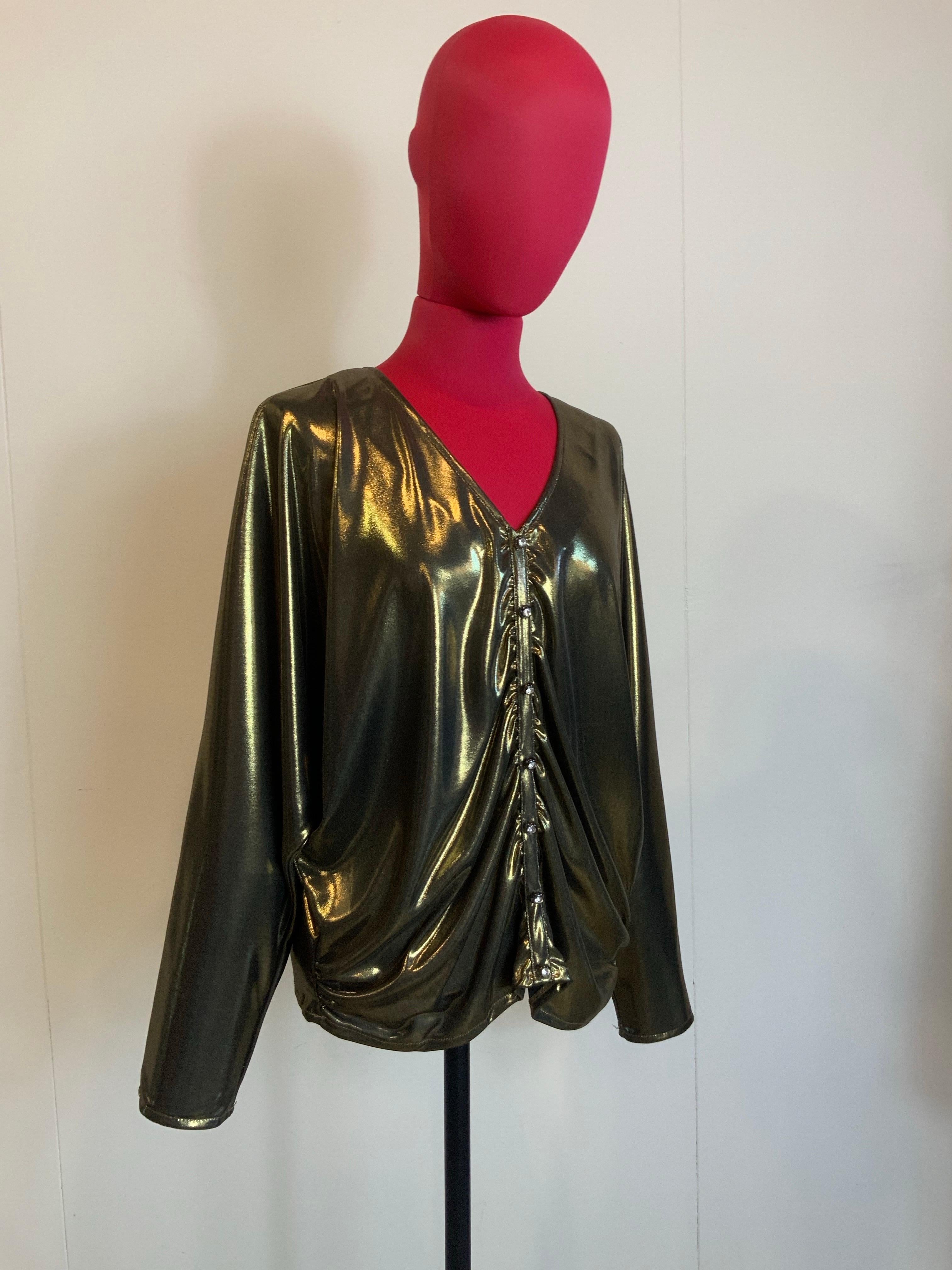 Yves Saint Laurent Variation Goldhemd (Schwarz) im Angebot