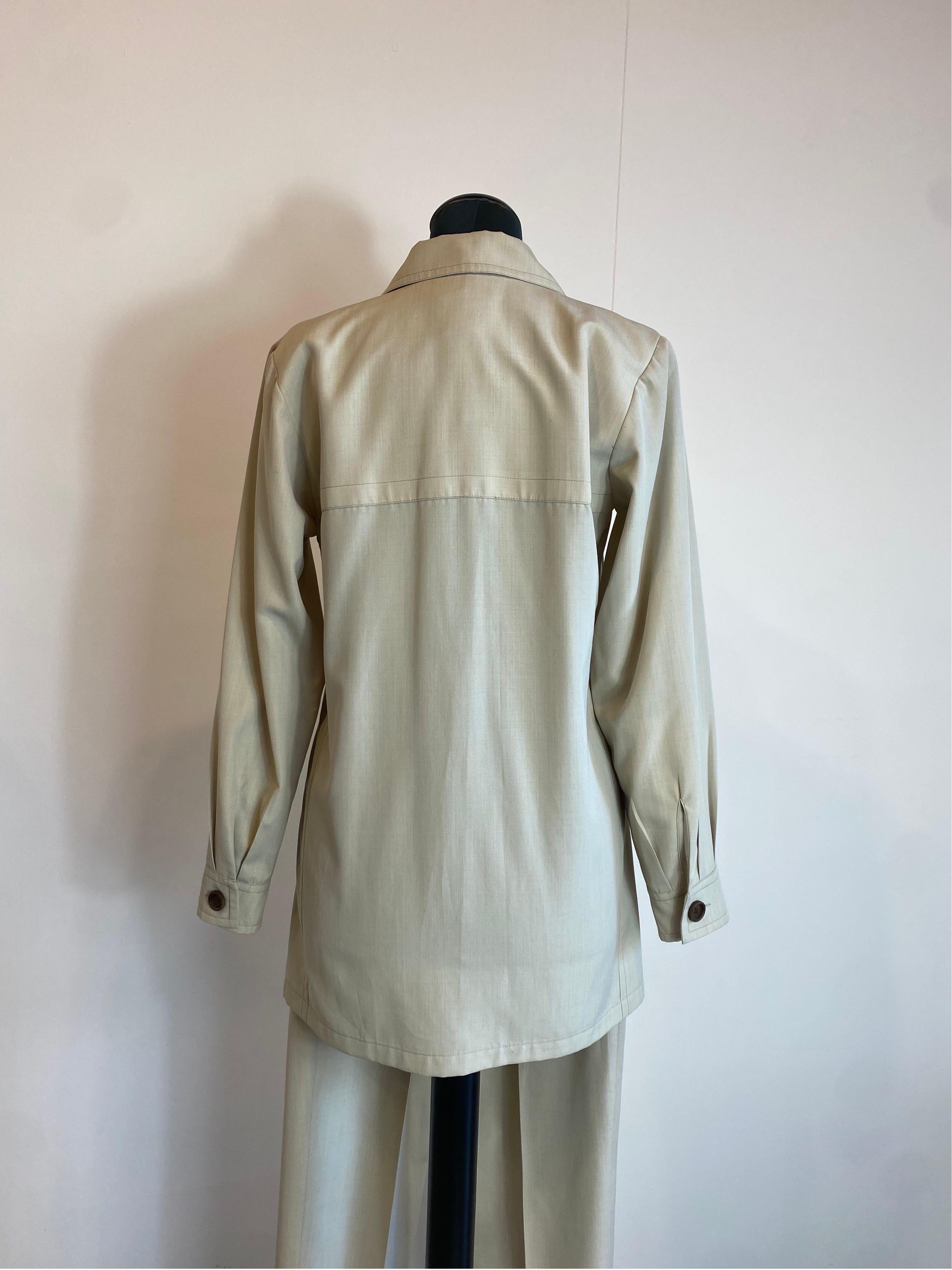 Women's or Men's Yves Saint Laurent Variation iconic Sahariana Blouse and Pants Suit For Sale