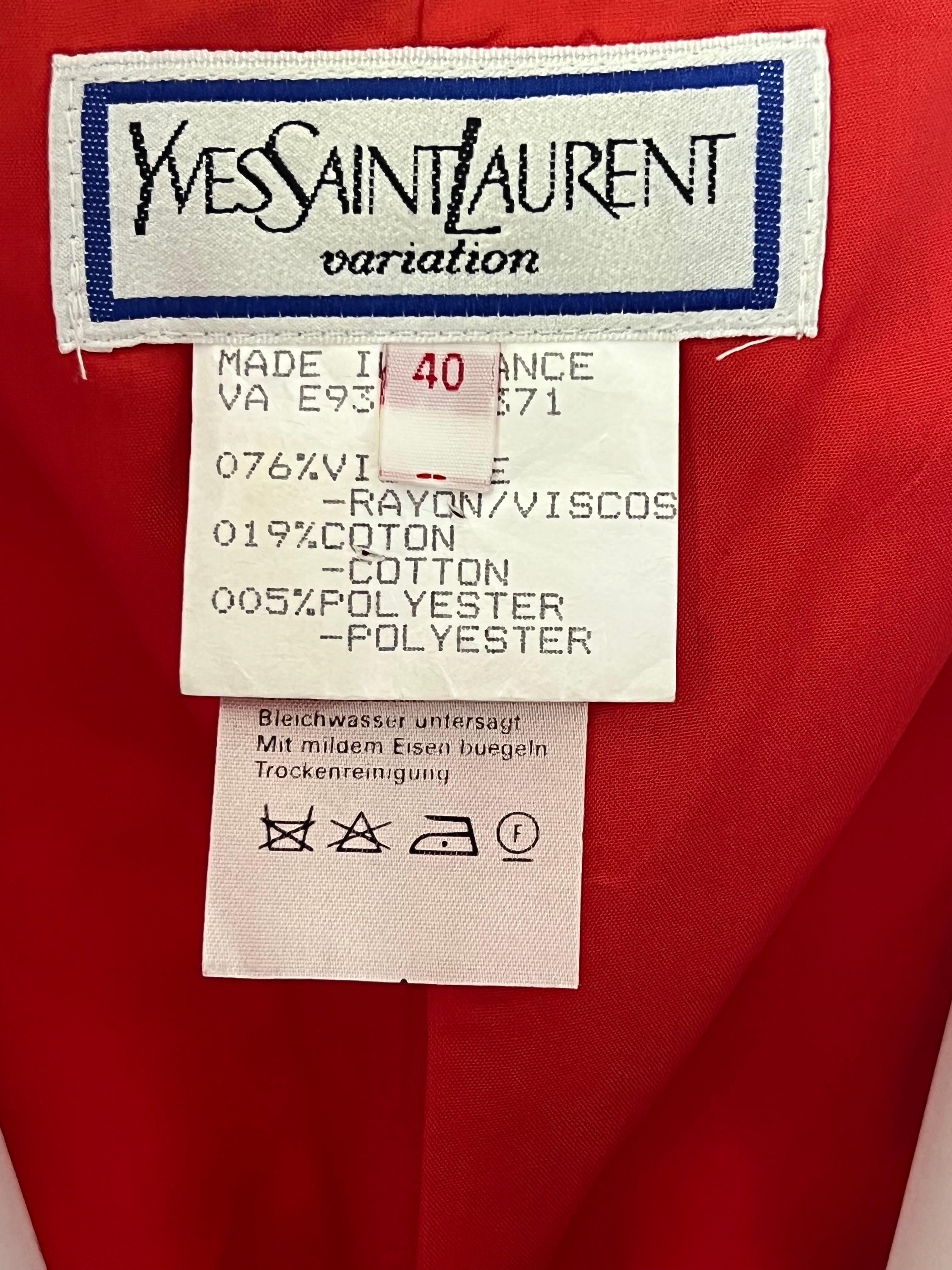 Yves Saint Laurent Variation Spring Summer 1993 For Sale 1