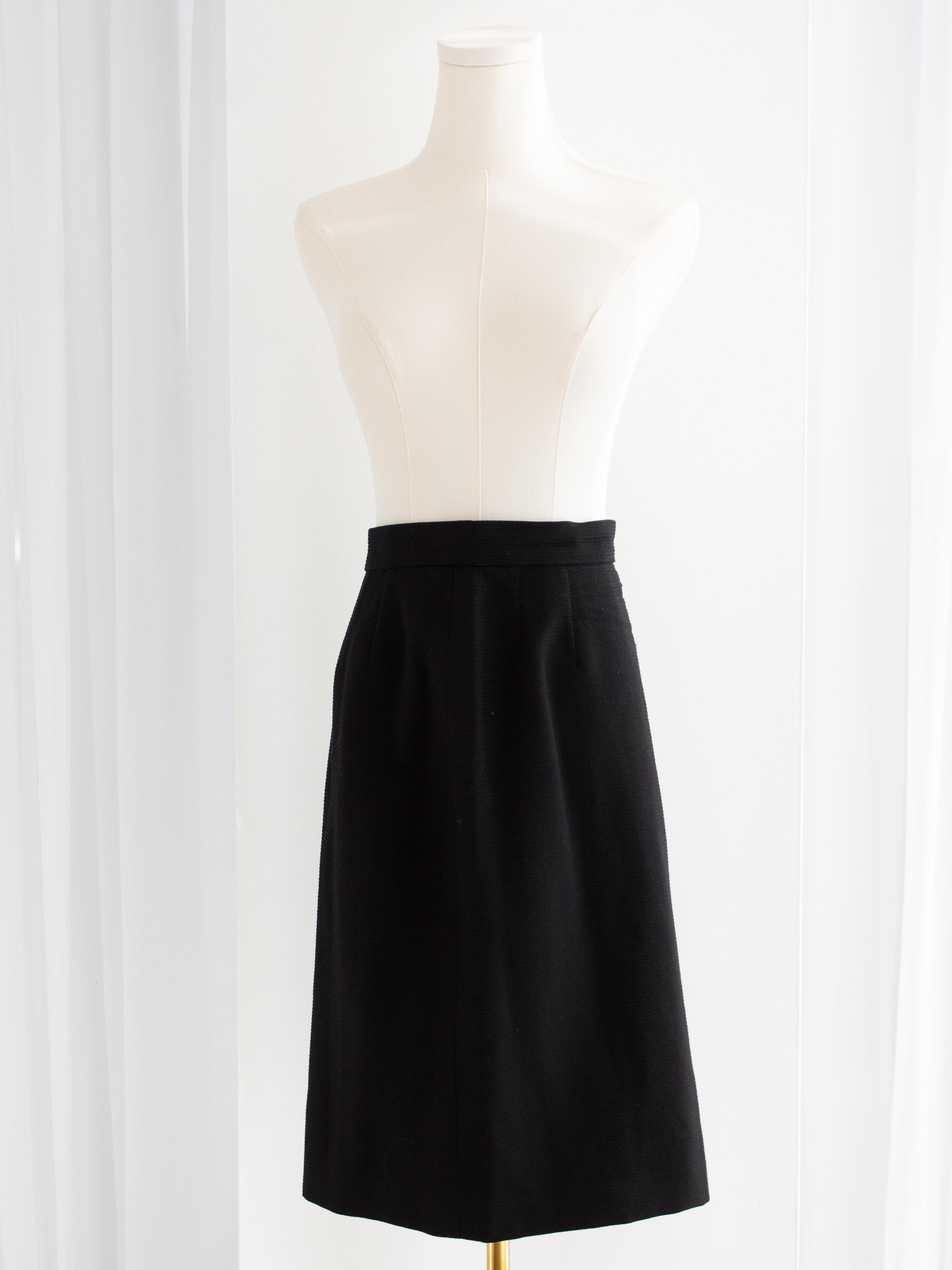 Yves Saint Laurent Variation Vintage S/S 1995 Black Gold Heart Jacket Skirt Suit 10