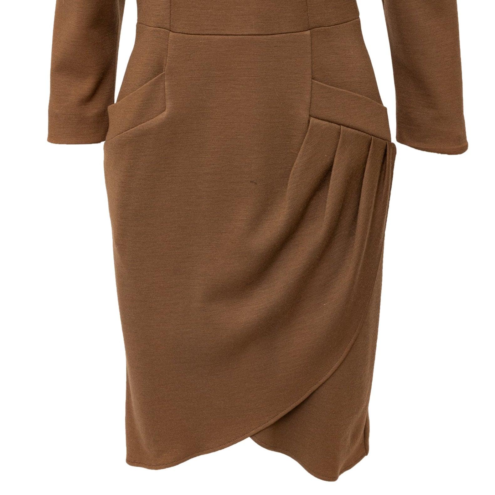 Yves Saint Laurent Variation Wool Dress - '90s In Excellent Condition For Sale In Milano, IT