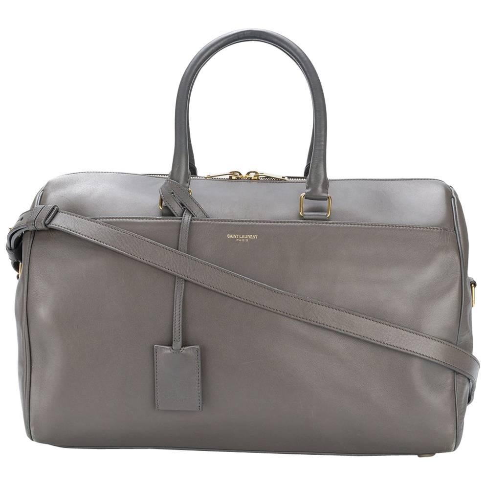 Yves Saint Laurent Veal Grey Duffle Bag