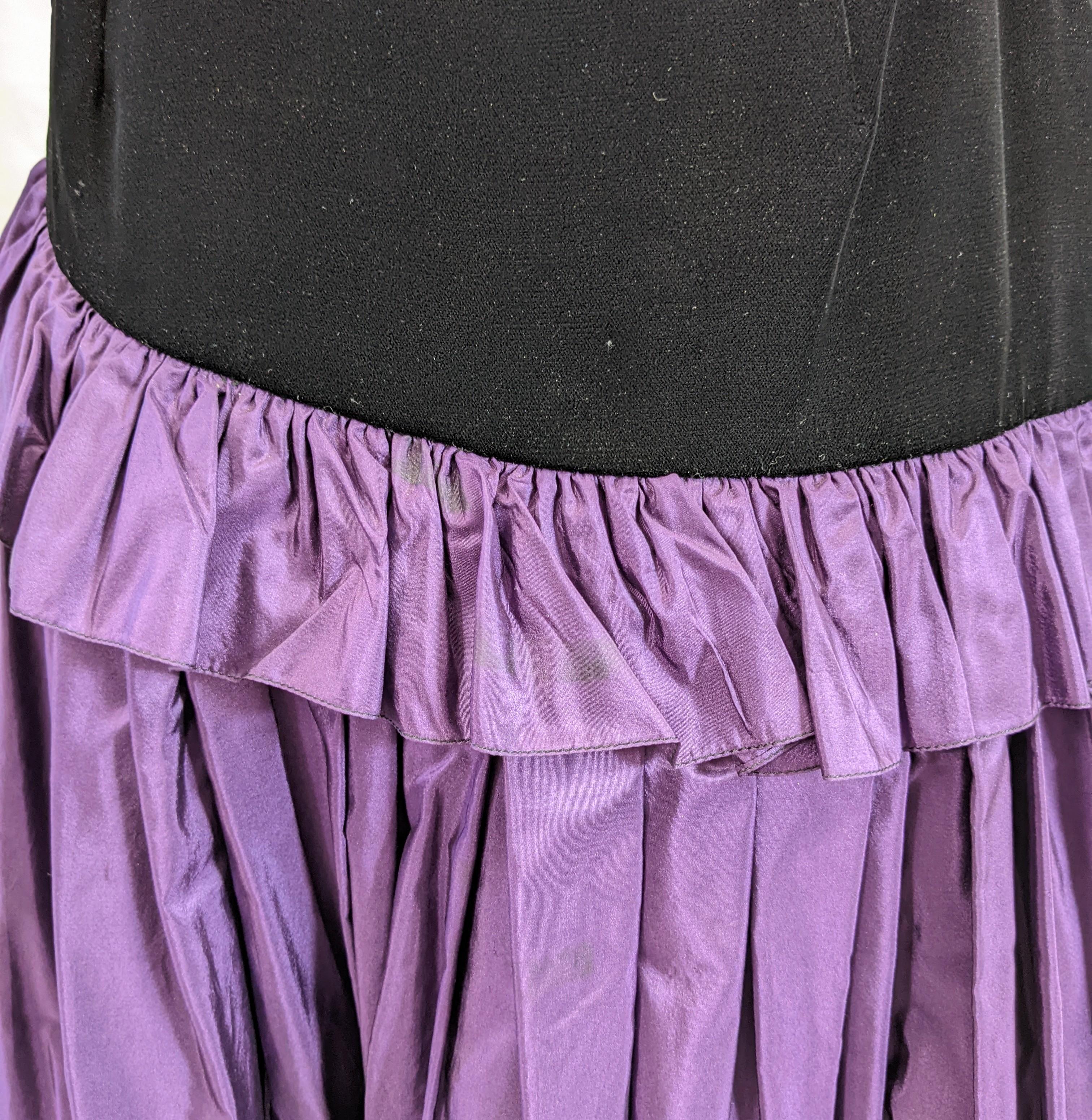 Black Yves Saint Laurent Velvet and Taffeta Skirt, Russian Collection