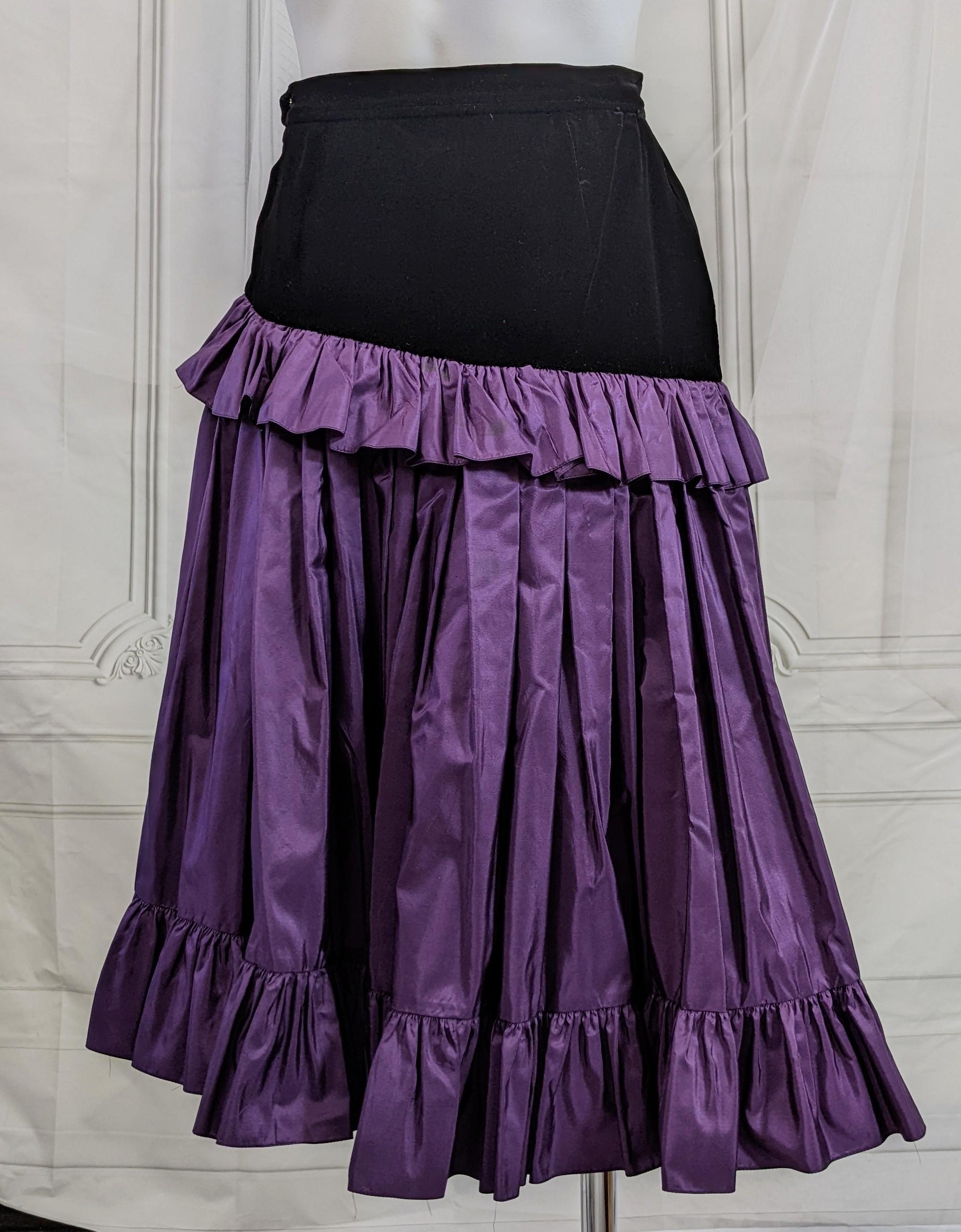Yves Saint Laurent Velvet and Taffeta Skirt, Russian Collection In Excellent Condition In New York, NY