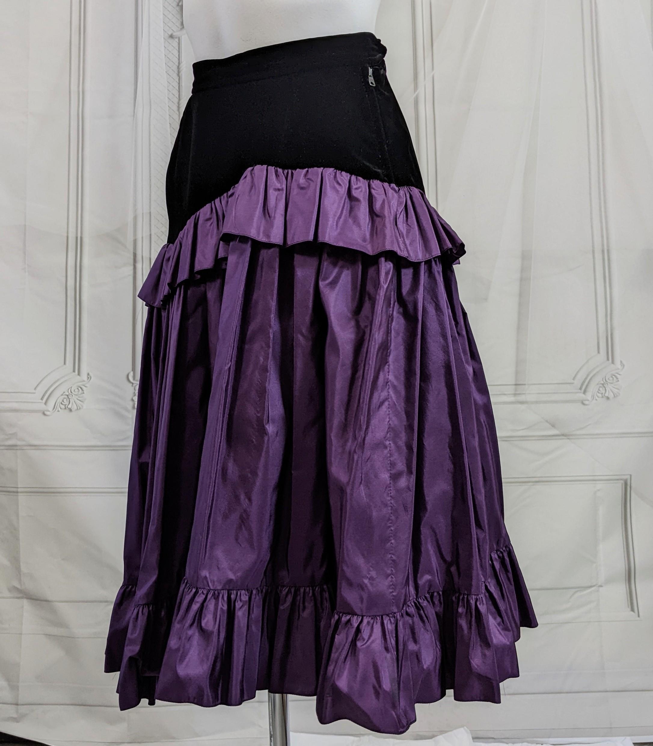 Women's or Men's Yves Saint Laurent Velvet and Taffeta Skirt, Russian Collection