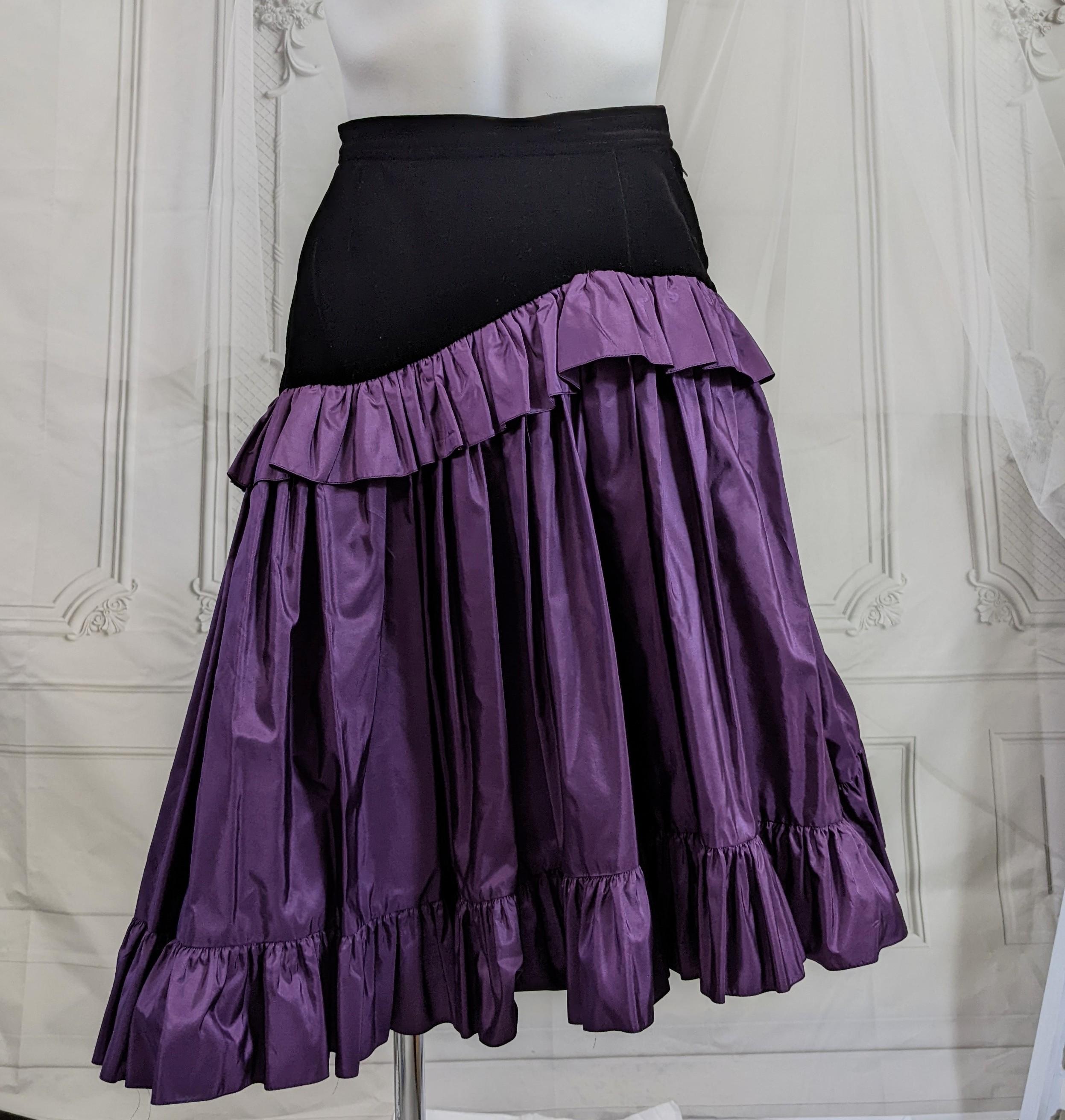 Yves Saint Laurent Velvet and Taffeta Skirt, Russian Collection 1