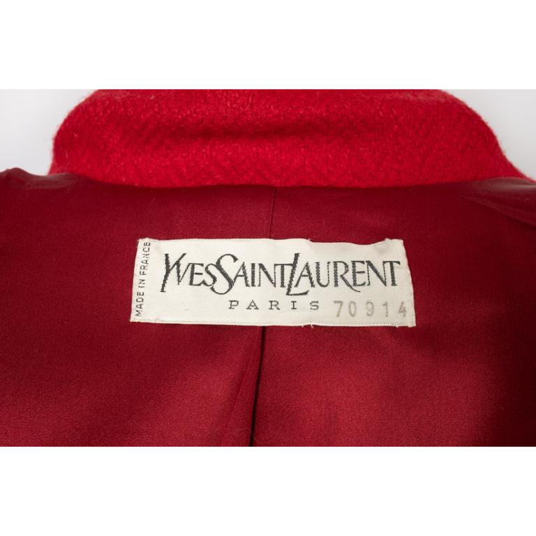 Women's Yves Saint Laurent Velvet and Wool Suit Haute Couture For Sale