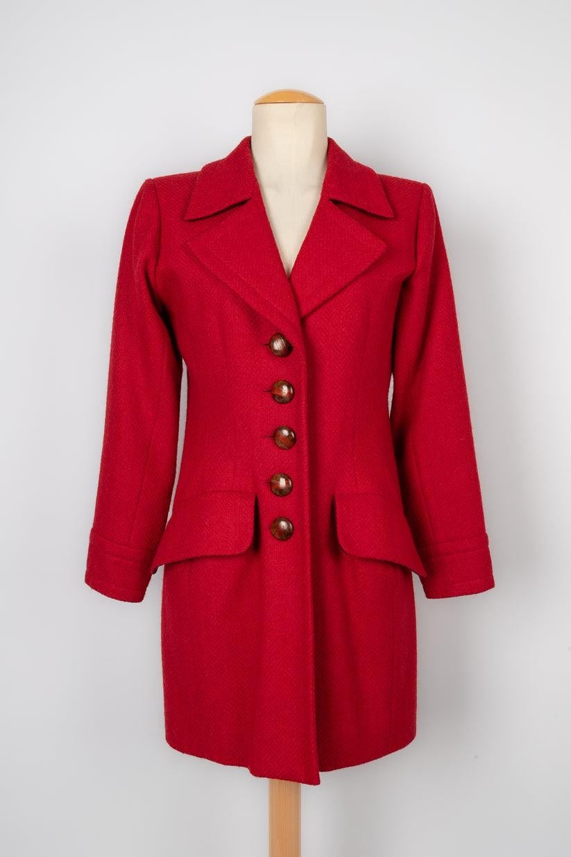 Yves Saint Laurent Velvet and Wool Suit Haute Couture For Sale 2
