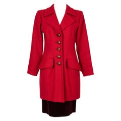 Yves Saint Laurent Velvet and Wool Suit Haute Couture