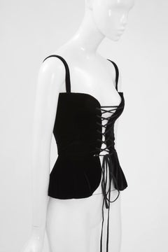 Yves Saint Laurent Velvet Corset Top