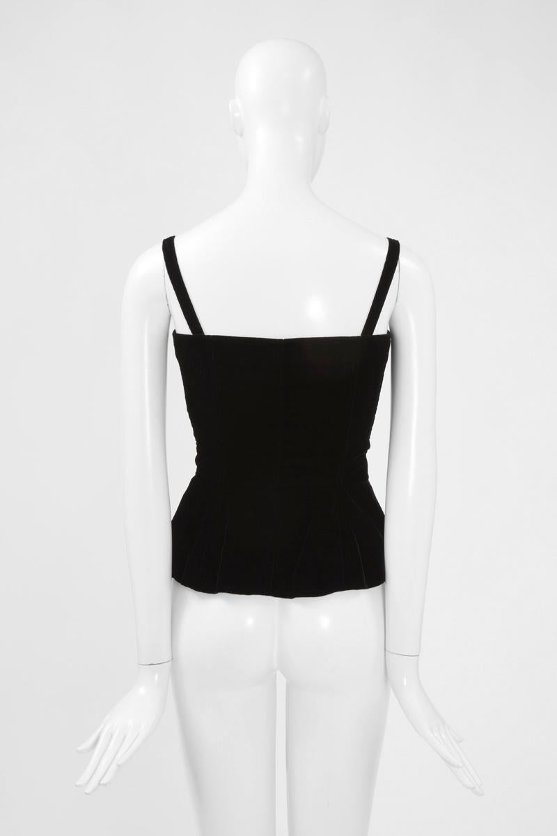 Yves Saint Laurent Velvet Corset Top In Good Condition In Geneva, CH