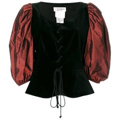 Yves Saint Laurent Velvet Corset Top