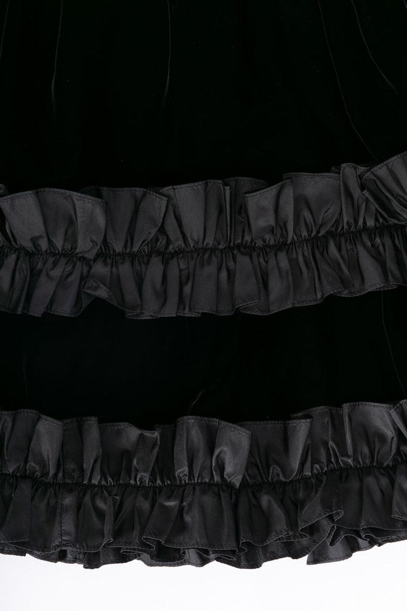 Yves Saint Laurent Velvet Dress, Size 36FR For Sale 1