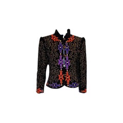Yves Saint Laurent Velvet Evening Jacket with Gold embroidery