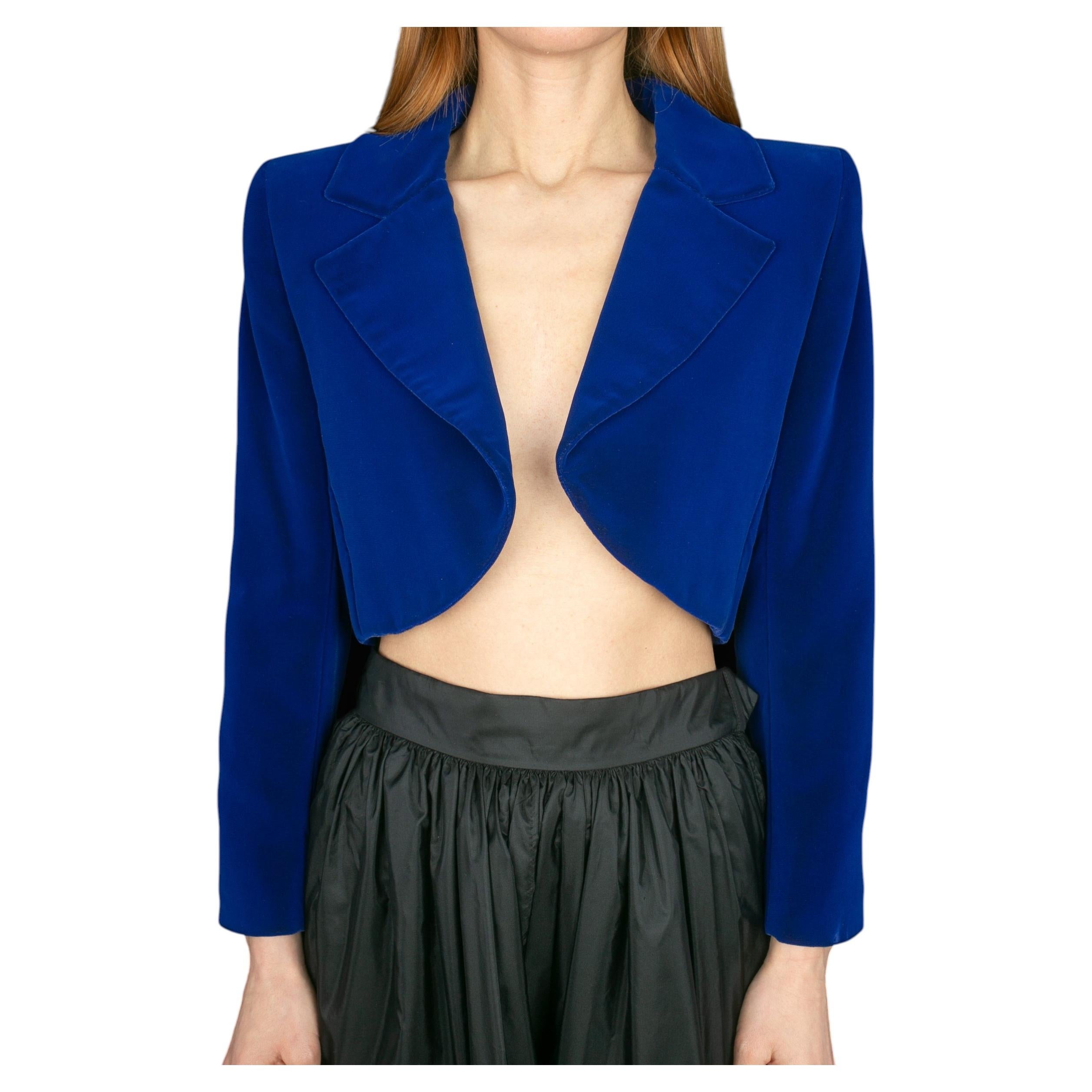 Yves Saint Laurent velvet jacket by Yves Saint Laurent Haute Couture circa 1988