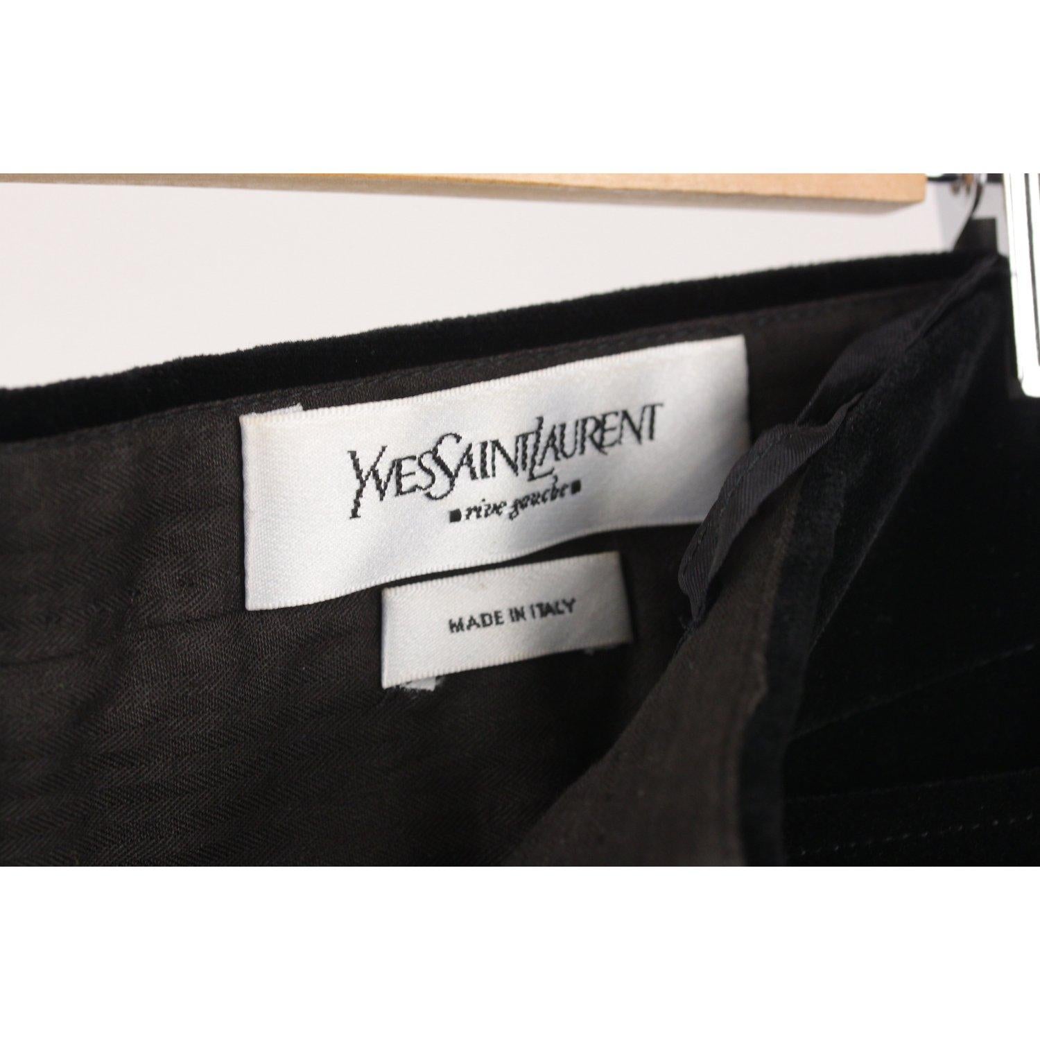 Yves Saint Laurent Velvet Pants Lace Up Detail Size 38 1