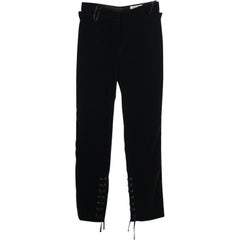 Yves Saint Laurent Velvet Pants Lace Up Detail Size 38