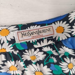 Yves Saint Laurent Vintage 80s Silk Daisy Dress