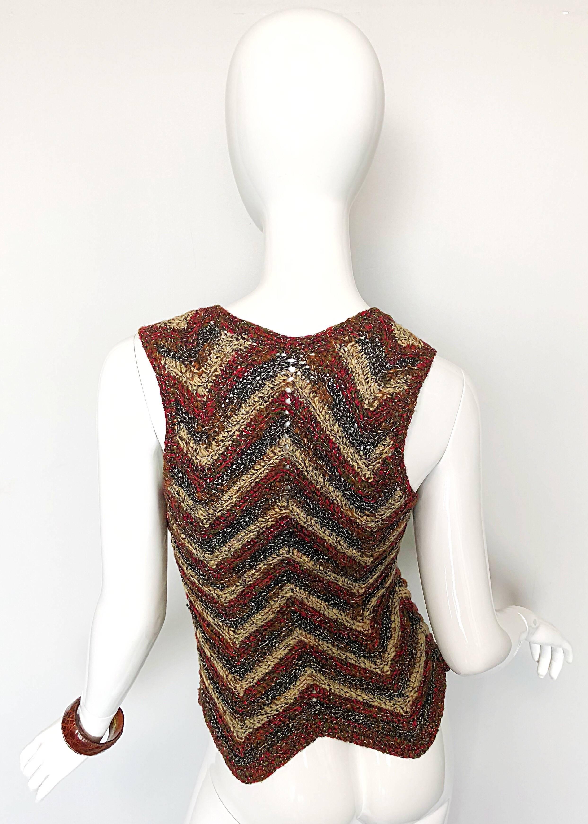 Yves Saint Laurent Vintage 1970s YSL Russian Collection 1976 Sweater Vest Top In Excellent Condition In San Diego, CA