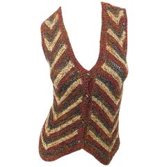 Yves Saint Laurent Vintage 1970s YSL Russian Collection 1976 Sweater Vest Top