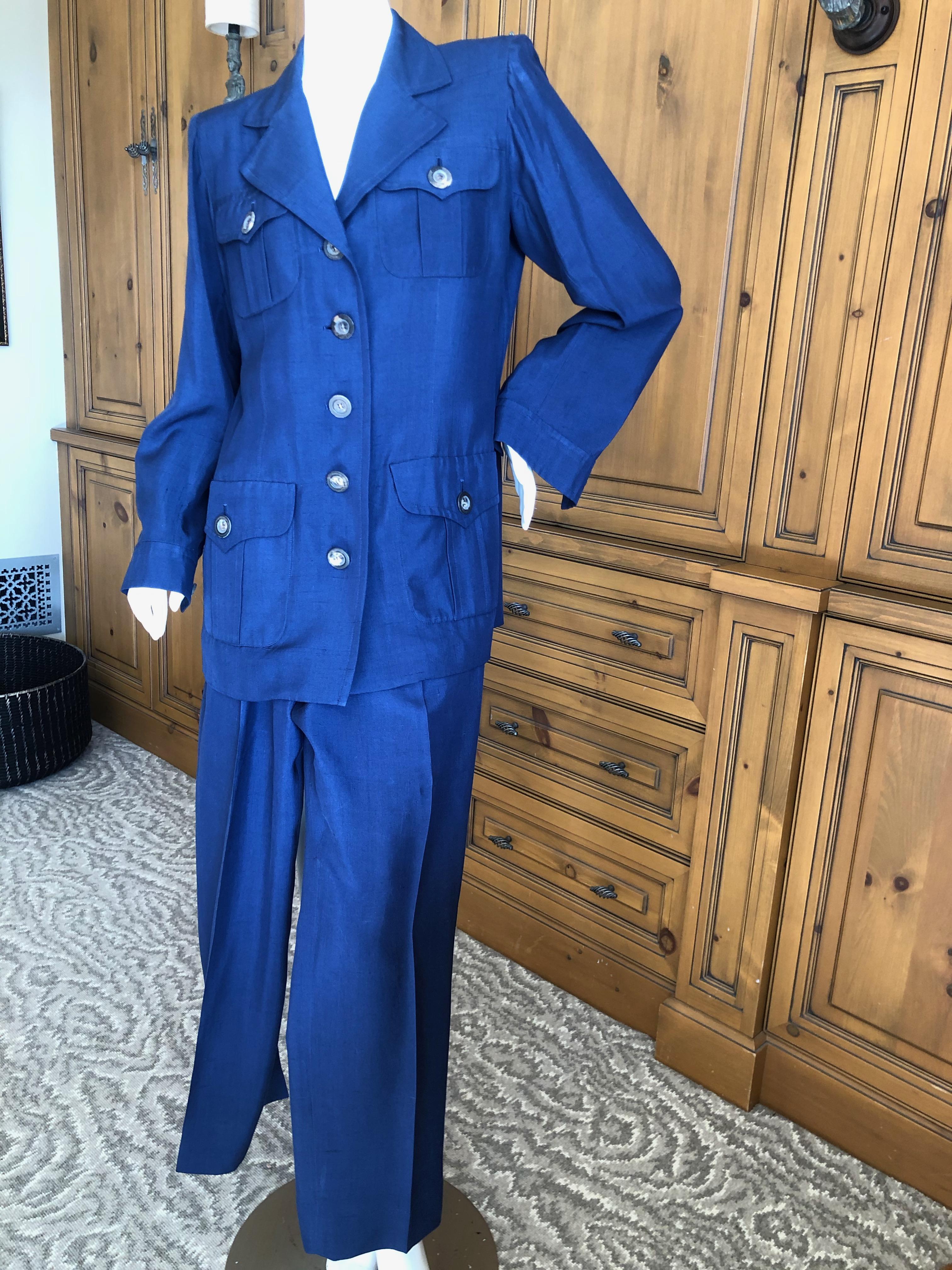 royal blue safari suit