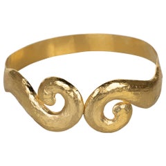 Yves Saint Laurent Vintage 1989 Gold Hammered Belt by Robert Goossens